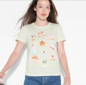 Cream Cake Print T-Shirt